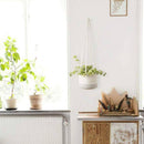 Cache-pots suspendu en toile de jute style scandinave