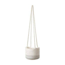 Cache-pots suspendu en toile de jute style scandinave