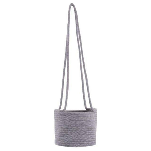 Cache-pots suspendu en toile de jute style scandinave