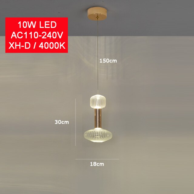 Suspension moderne LED avec différentes formes en verre Florina - vue 10 sur 34