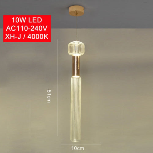 Suspension moderne LED avec différentes formes en verre Florina