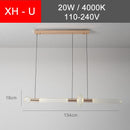 Suspension moderne LED avec différentes formes en verre Florina