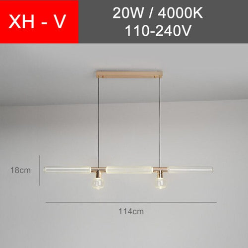 Suspension moderne LED avec différentes formes en verre Florina