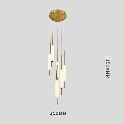 Lustre moderne avec plusieurs lumières suspendues Ritta
