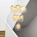 Lustre moderne avec ampoules en verre luxury Anamy