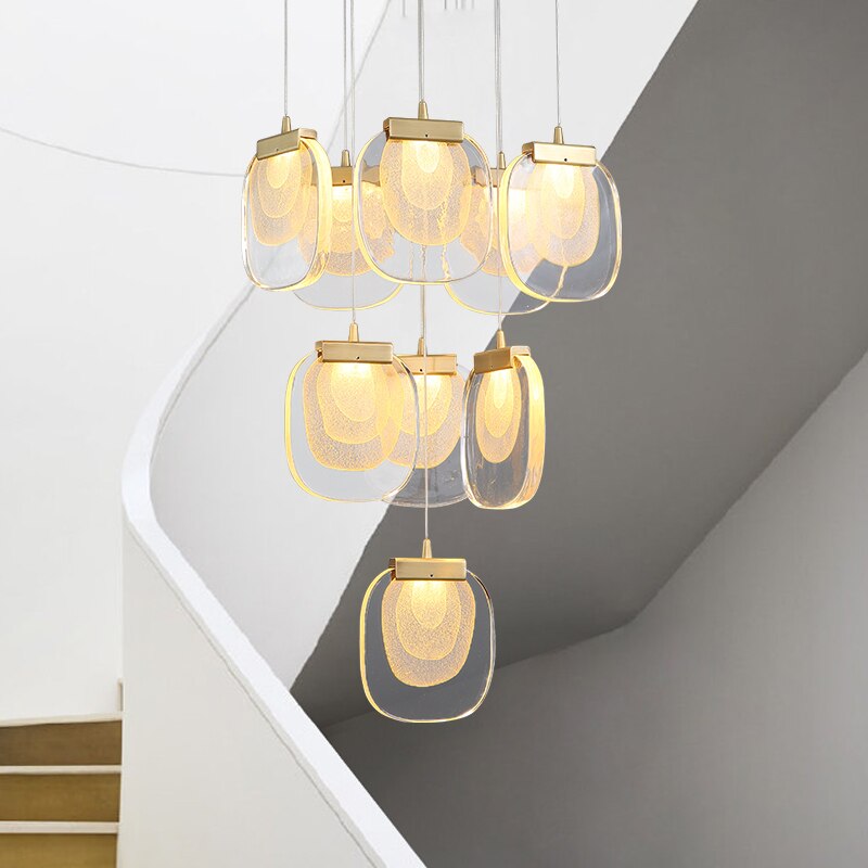 Lustre moderne avec ampoules en verre luxury Anamy - vue 3 sur 5