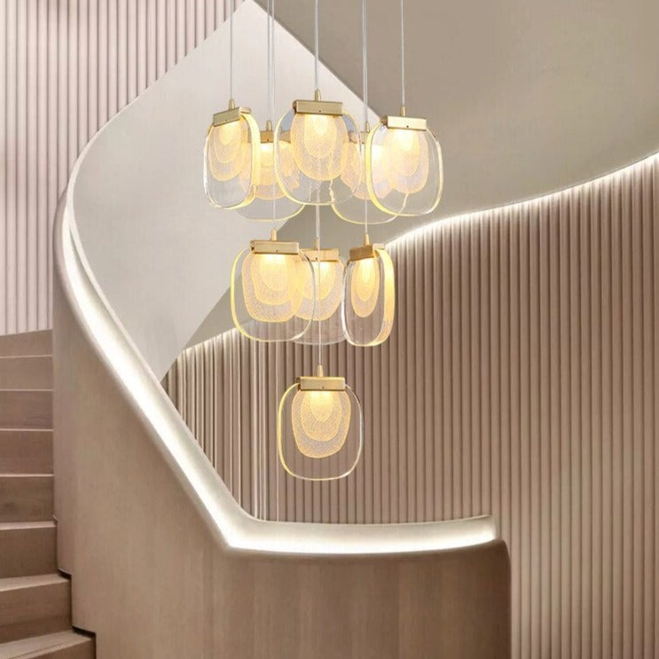 Lustre moderne avec ampoules en verre luxury Anamy - vue 5 sur 5