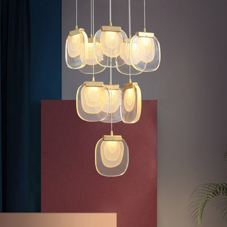 Lustre moderne avec ampoules en verre luxury Anamy - vue 6 sur 5