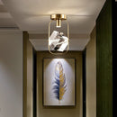 Plafonnier moderne LED avec cristal carré Sollya