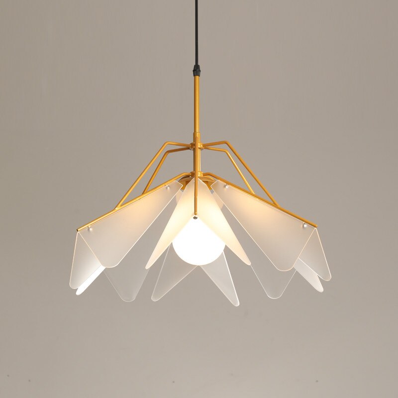 Suspension moderne LED abat-jour avec pétales triangulaires Andrea - vue 8 sur 9