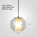 Suspension moderne LED marbre dans un prisme en verre Libe