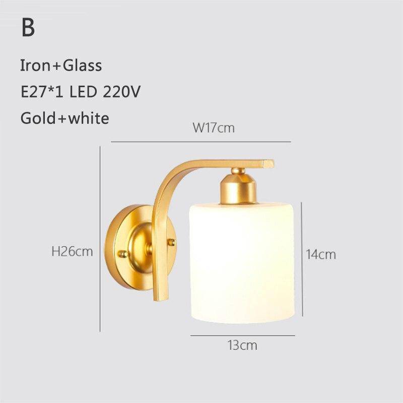 Applique murale design à LED métal avec abat-jour en verre soufflé Loft - vue 18 sur 18