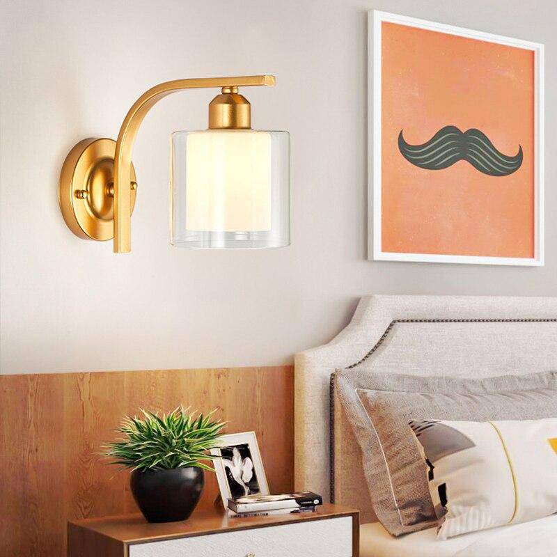 Applique murale design à LED métal avec abat-jour en verre soufflé Loft - vue 4 sur 18