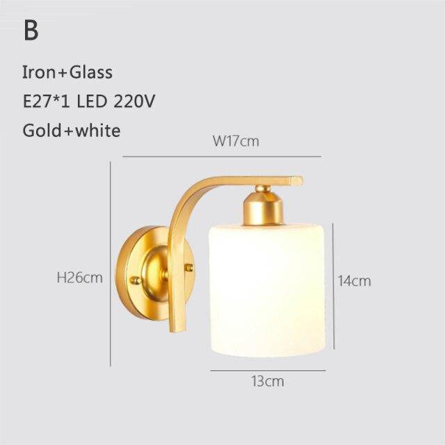 Applique murale design à LED métal avec abat-jour en verre soufflé Loft - vue 10 sur 18
