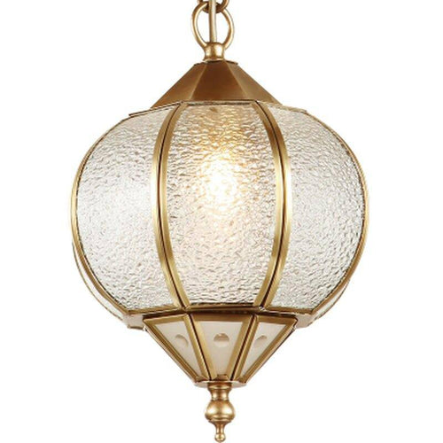 Suspension rétro LED en métal et verre de cristal Lighty