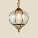 Suspension rétro LED en métal et verre de cristal Lighty