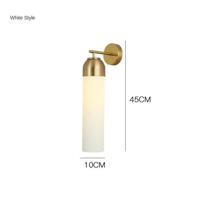 Applique murale design à LED cylindre en verre coloré Loft - vue 10 sur 10