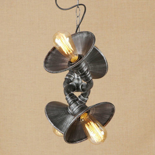 Suspension vintage LED tuyaux noués réglables Liveria