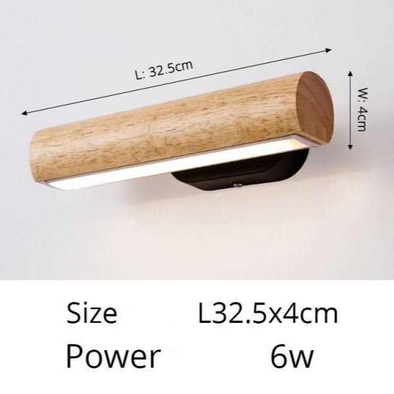 Applique murale scandinave en forme de buche en bois Dania - vue 7 sur 7