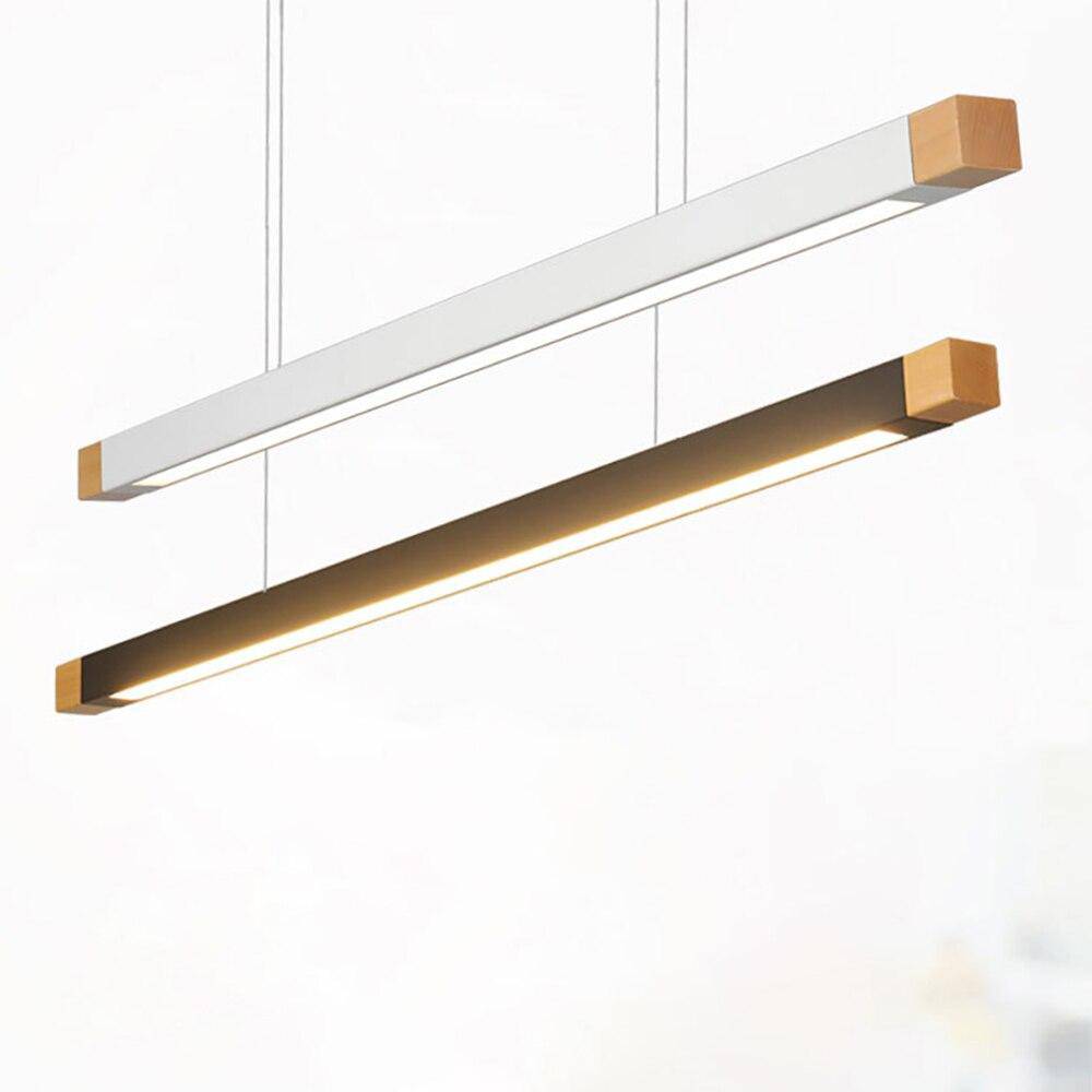 Suspension design à LED allongé en métal noir Light - vue 6 sur 8
