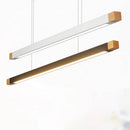 Suspension design à LED allongé en métal noir Light