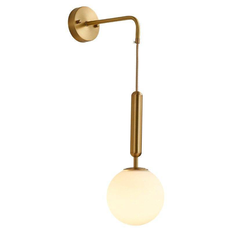 Applique murale design LED dorée avec boule en verre Shadow - vue 5 sur 4