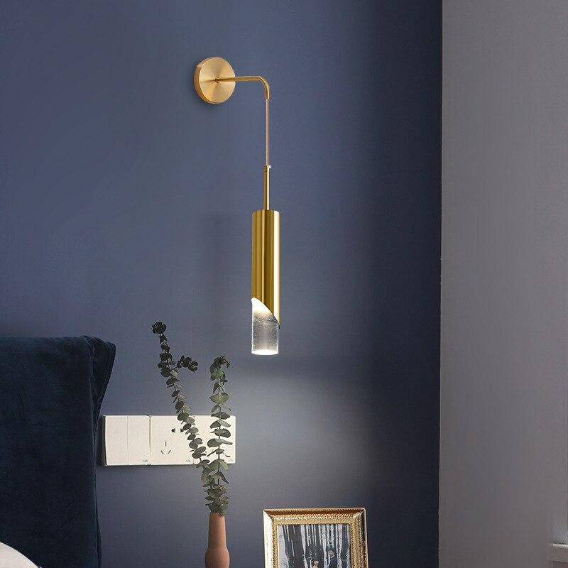 Applique murale design LED avec abat-jour doré Light - vue 5 sur 8
