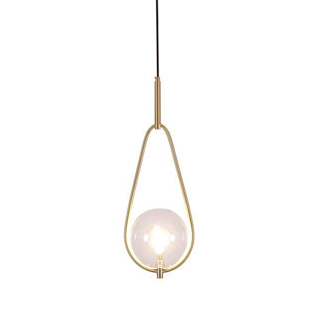 Suspension design LED avec boule en verre et métal Loft - vue 7 sur 7