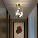 Plafonnier moderne LED avec cristal carré Sollya
