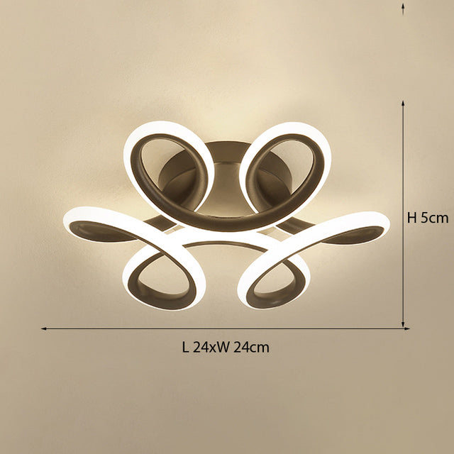 Plafonnier moderne LED avec formes arrondies en métal Diena - vue 5 sur 5