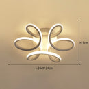 Plafonnier moderne LED avec formes arrondies en métal Diena
