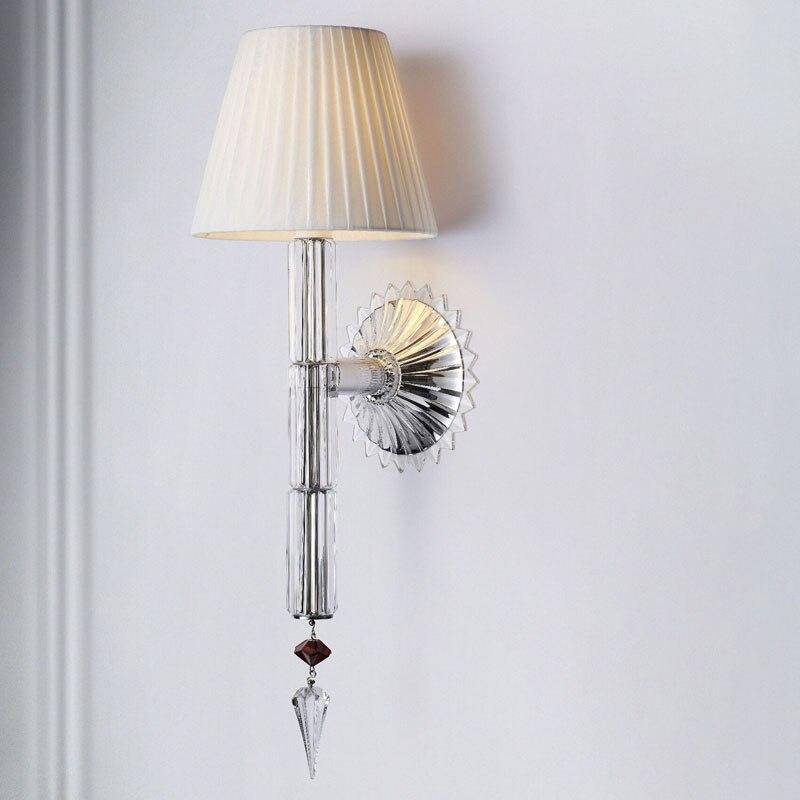 Applique murale design à LED avec abat-jour rétro et verre cristal Luxury - vue 3 sur 3