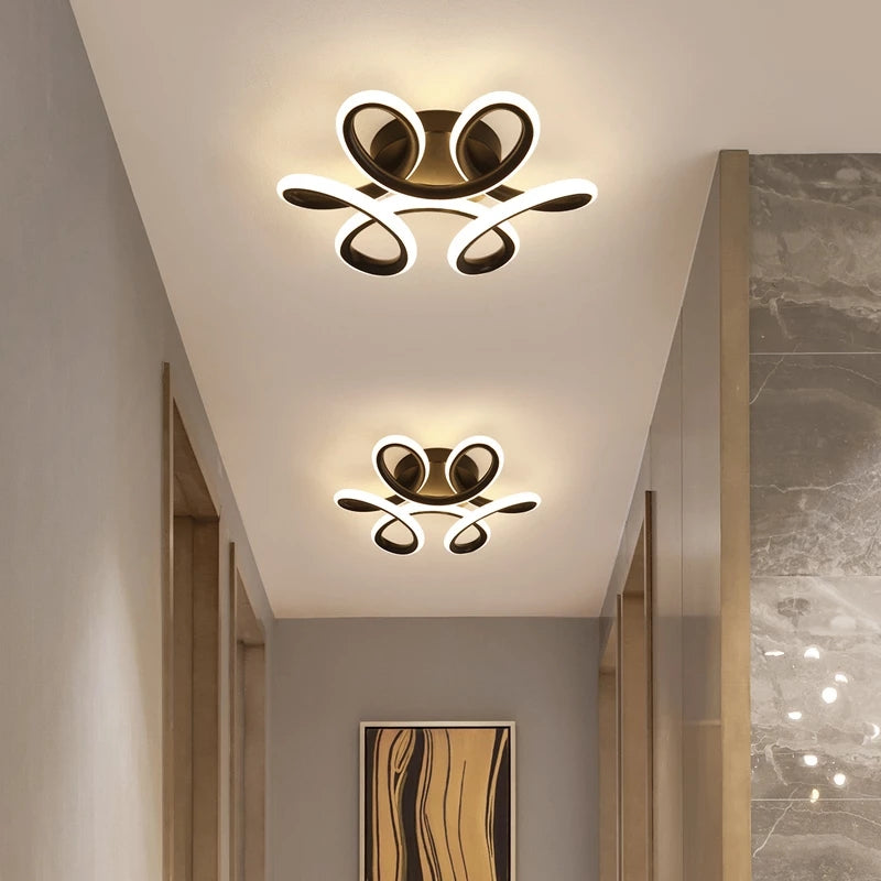 Plafonnier moderne LED avec formes arrondies en métal Diena - vue 2 sur 5