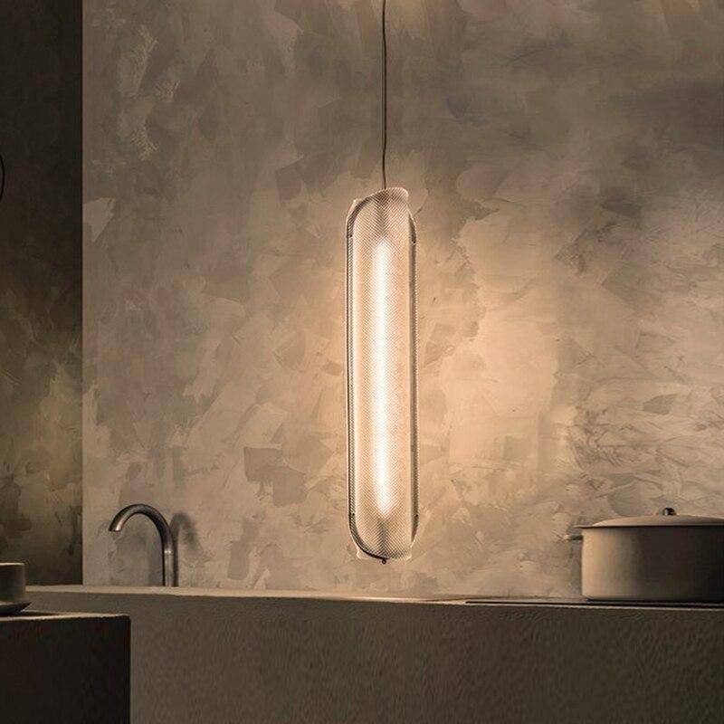 Suspension design à LED en verre aux formes arrondies style rétro - vue 2 sur 7