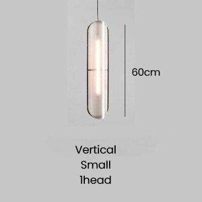 Suspension design à LED en verre aux formes arrondies style rétro - vue 7 sur 7