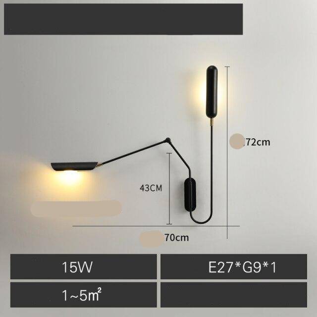 Applique murale design à LED avec doubles abat-jours en métal Light - vue 5 sur 4