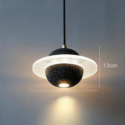 Suspension design à LED en ciment coloré style Creative - vue 10 sur 20