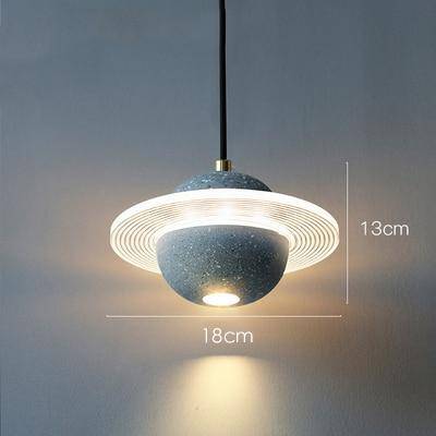 Suspension design à LED en ciment coloré style Creative - vue 17 sur 20
