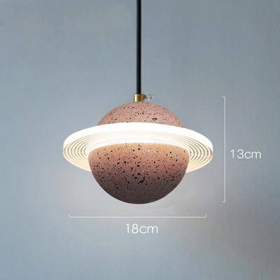 Suspension design à LED en ciment coloré style Creative - vue 20 sur 20