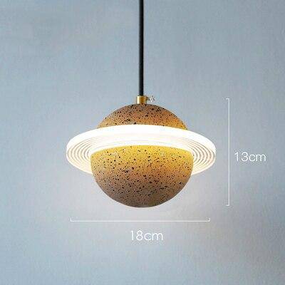 Suspension design à LED en ciment coloré style Creative - vue 19 sur 20