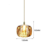 Suspension design à LED avec abat-jour en verre Creative