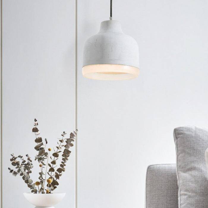 Suspension design à LED avec abat-jour en ciment Creative Loft - vue 7 sur 9