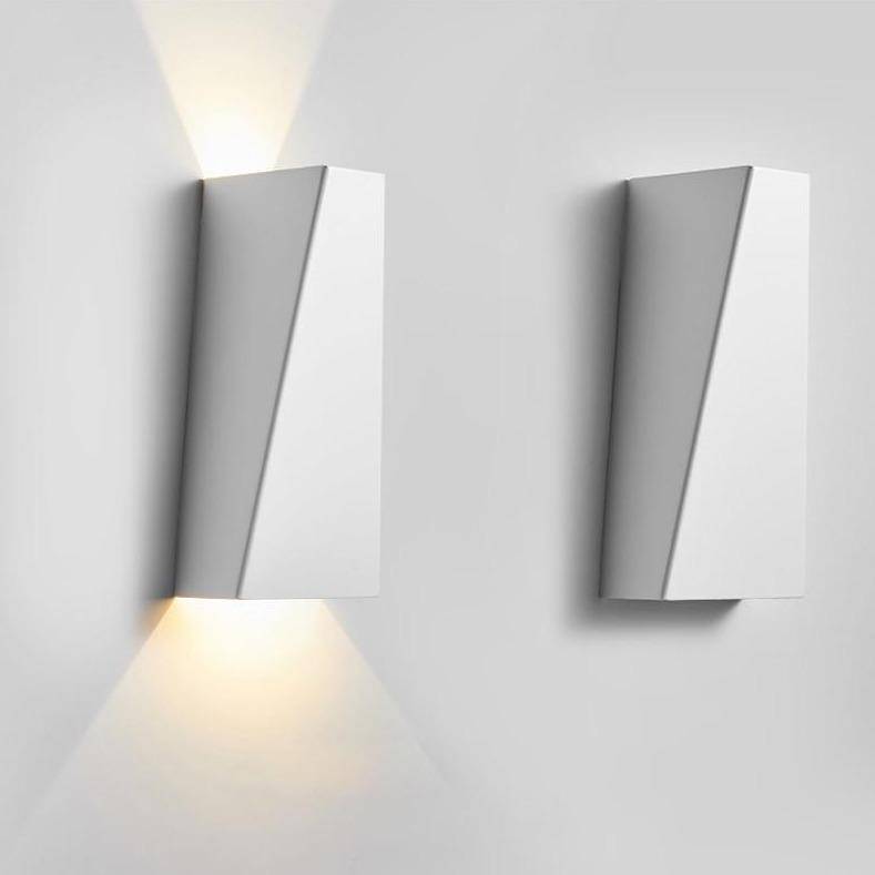 Applique murale design à LED en métal brossé style géométrique - vue 9 sur 18