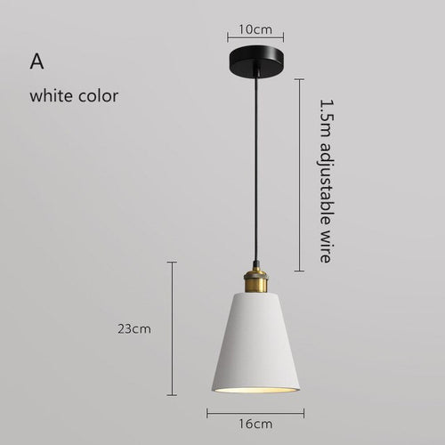 Suspension moderne LED en métal coloré Leesha