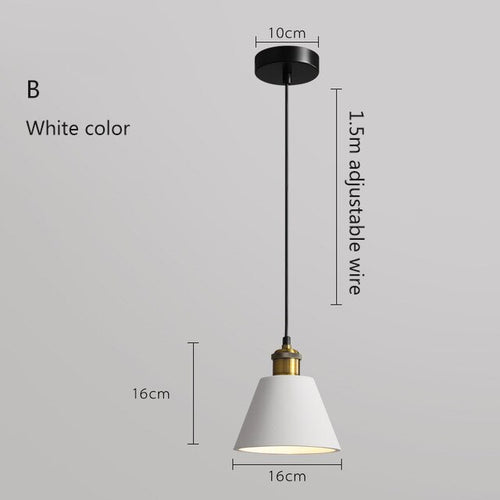 Suspension moderne LED en métal coloré Leesha