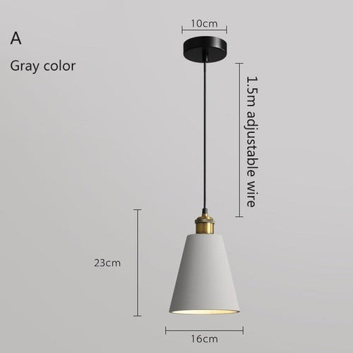 Suspension moderne LED en métal coloré Leesha