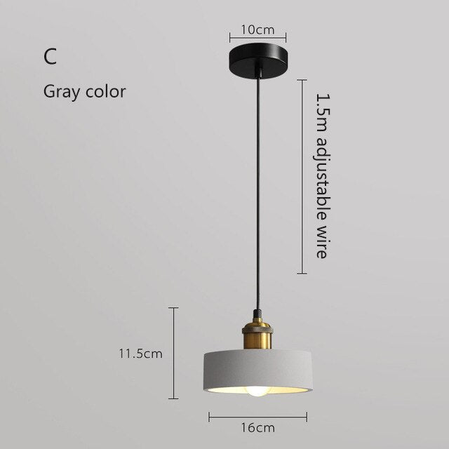 Suspension moderne LED en métal coloré Leesha - vue 17 sur 25