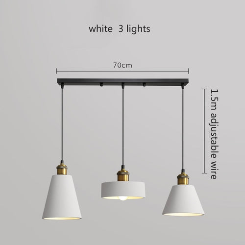 Suspension moderne LED en métal coloré Leesha