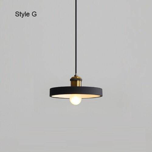 Suspension design à LED en métal avec abat-jour minimaliste Loft - vue 13 sur 25
