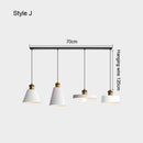 Suspension design à LED en métal avec abat-jour minimaliste Loft